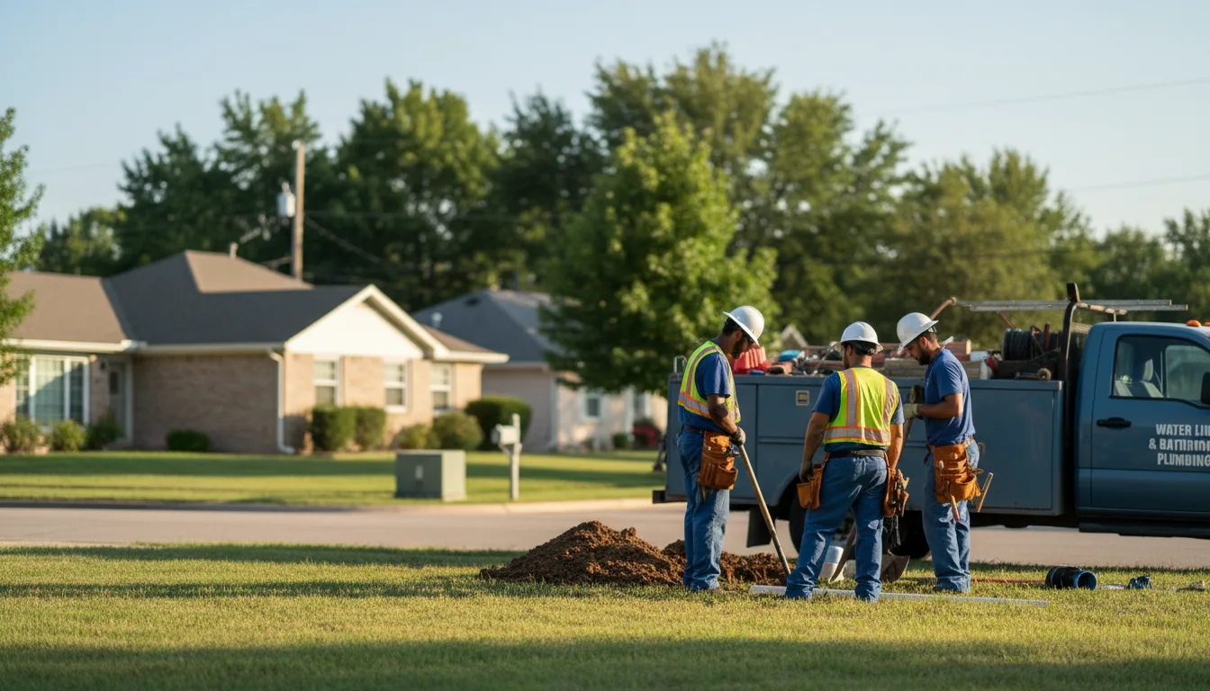 Residential water line and bathroom plumbing service in Groton, NY